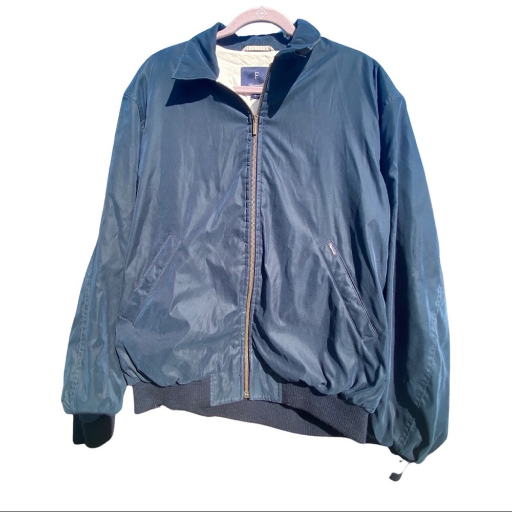 Faconnable Full Zip Water Resistant Jacket blue large versatile large classic